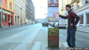 Preview 1 of Son Forcred - Busty brunette fatty picks up young guy from street