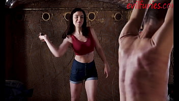 Preview 2 of Andrea Jeremiah Fuck - Sexy Tall Teen Whips the Old Guy