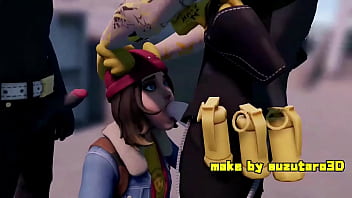 Preview 2 of Neon Hair - Skye Sucks Off Midas