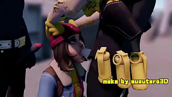 Preview 1 of Neon Hair - Skye Sucks Off Midas