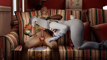 Preview 2 of Monika - Bunny Brawler Sucking