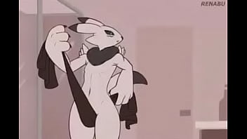 Preview 1 of Zazzer Net Fuck - A Male Renamon Masturbates