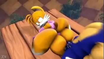 Preview 1 of Stim Dick - Sonic fucks femboy Tails hard