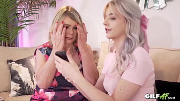 Preview 2 of Moddell Girls - 50 Year Age Gap Lesbians! 71 YO Lady jane and Blonde Gabie Hardcore