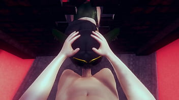 Preview 4 of India Anty Xxxxx Video - Tsuyu Asui (Rainy Season Hero: Froppy) the best POV blowjob ever - 3d animation sfm porn