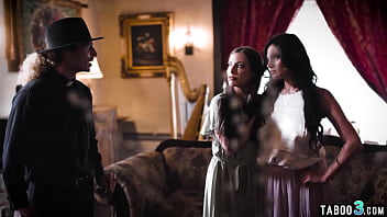 Preview 2 of Collega Xxx Videos - Taboo3.com - Lesbian MILFs Spencer Bradley and Mona Azar convincing a reluctant priest