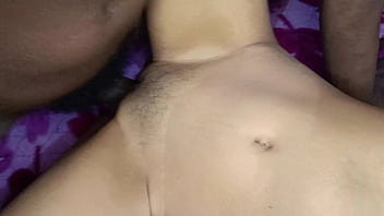 Preview 4 of Czech Home Orgu - Desi teen Indian maid removed the blanket,  she was amazed to see my bulged big dick