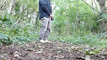 Preview 2 of Old Nani Matures - Quick Wank In The Forest