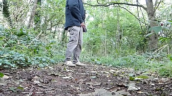 Preview 4 of Old Nani Matures - Quick Wank In The Forest
