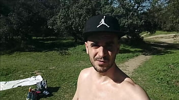 Preview 2 of Bokep Silat Cina - Walking naked on a cruise through a place called Casa de Campo in Madrid