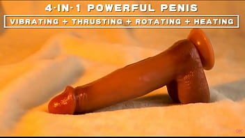 Preview 2 of Chaild Sex Painfull - Heat Realistic Dildo 8.66 Inch &amp_ MASK Classic 3-Thrusting Swing