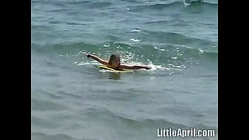 Preview 2 of AmAdores Brasileiros - Masturbating bikini teen Little April goes solo