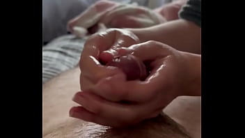Preview 3 of Teen Step Mom - Giving my boyfriend a cock massage