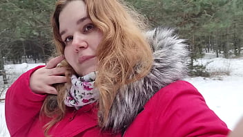 Preview 1 of Porno Tube Sun - Cum in the mouth and on the tits of a redheaded slut in the woods