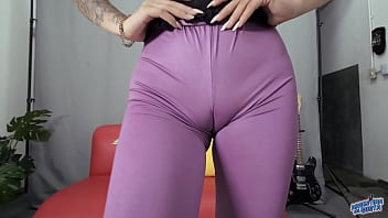 Preview 3 of Ssyren De Mer Rous - Holy Ass! Jiggly Bubble Butt Latina in Tight Purple Leggings!
