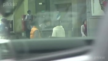 Preview 2 of Nipple Clamp Licking - Picking up Japanese amateur gal Miku and taking her to in the car and check her pussy! I like how there is tissue residue on her pussy(01829)