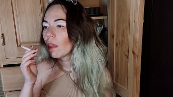 Preview 3 of Maturty Arab - modest stepsister smokes a cigarette