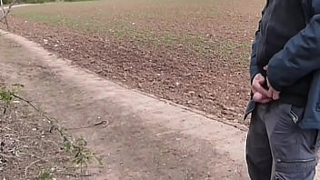 Preview 2 of Ivy Public - Stressful Wank Near Railway And Public Fields