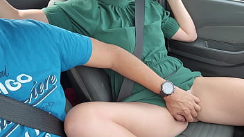 Preview 2 of Ebony Cruise Ship Fucking - Lol some random Thing blew into the car while i was fingering her pussy while driving