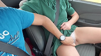 Preview 1 of Ebony Cruise Ship Fucking - Lol some random Thing blew into the car while i was fingering her pussy while driving