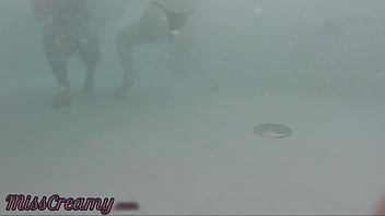 Preview 4 of Www Xxxcme 70 - Flashing my dick in front of a girl in public swimming pool and helps me masturbate - it&#039_s very risky with couple near - MissCreamy