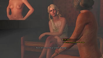 Preview 2 of Hottest Tight Tit - Ciri Safada do The Witcher vai na Sauna s&oacute_ para mulheres