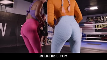 Preview 1 of Scraem Hot - RoughUse -FreeUse Girls Fucked By Coach While Boxing - Summer Vixen,  Gia Dibella