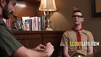 Preview 1 of Xsy Virgin - Scoutmaster&#039_s Dick Sent Desperate Orders To His Brain During The Pledge