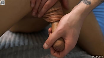 Preview 3 of X Videos Mams - As one set of fingers teases Alex B&#039_s hole the other slowly jacks Alex B&#039_s thick,  uncut dick.  Alex B rolls over_ his rock-hard cock is standing straight up and just begging for attention.