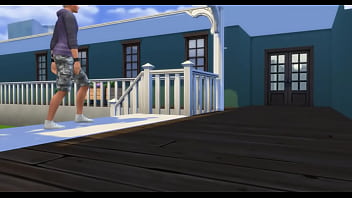 Preview 1 of Gay Ladise - Blue-eyed boy FUCKS blonde hottie boy bitch HARD (The Sims 4)