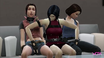 Preview 2 of Aish Sex Xxx Video Oll - [TRAILER] Resident evil - Lesbian Parody - Ada Wong,  Jill Valentine and Claire Redfield