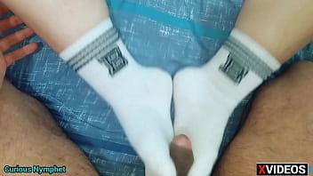 Preview 1 of Sara Hj - Curious Goddess - milf pregnant white socks footjob fuck big clit pussy big ass asshole closeup blowjob