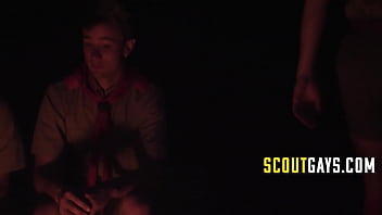 Preview 1 of New Couple Pron Video Play - Scoutmaster Caught Twink Scouts Fucking In Camp