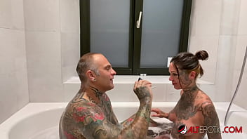 Preview 2 of Gig Dick - Tattooed hottie Lucy ZZZ fucked hard in the bathtub