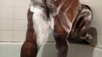 Preview 4 of Dog Send Girl Xxx Seksee - Solo Wet Shower Big Black Milf Ass enJoi Da Pussy Completely Wet