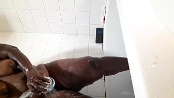 Preview 4 of Alxi Tekzas - Washing Her Big Black Booty