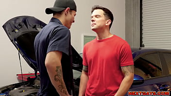 Preview 2 of New Local Xxxvideo - Sexy mechanic Jayden Marcos and Dakota Payne having an intense anal fuck sesh