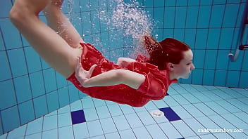 Preview 2 of Www Animal And Women Sex - Adorable brunette teen swimming naked