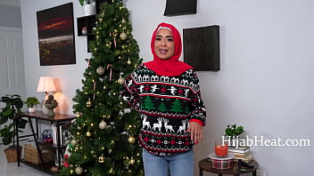 Preview 1 of Indian Purn4 - Virgin Girlfriend In Hijab Fucks Me For Christmas- Babi Star