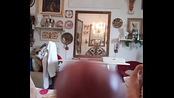 Preview 2 of Anal Petite Solo - Showing my cock in Red shorts