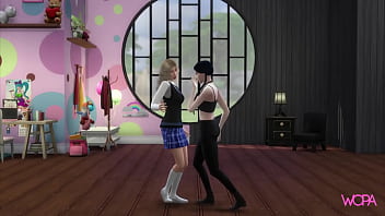 Preview 2 of Mia Khalifa Gets Undressed - [TRAILER] Wednesday Addams and Enid. Roommates licking and rubbing each other