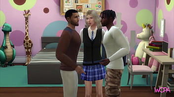 Preview 1 of Girlsthai - [TRAILER] Wednesday Addams and Enid. Roommates invite friends to big orgy - double penetration