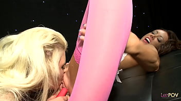 Preview 4 of Nick Moreno Solo - It takes a single kiss to get two busty lesbians aroused and ready to play