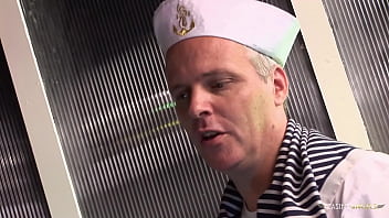 Preview 1 of Maikafa Xxx - Beautiful brunette cutie makes a sailor happy by screwing with him