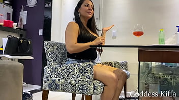 Preview 1 of Kum Xnxx - Goddess Kiffa - Cuck slave serve alpha couple and stays under the table - FOOT WORSHIP - FOOTSTOOL - DOMESTIC SLAVE - FACE SLAP - FACE STAND - CANNING - SPIT -