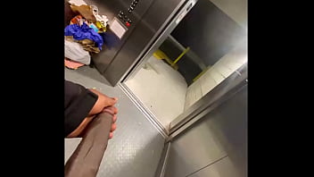 Preview 1 of Alby Rydes Sex - Public Elevator Got Stuck So I Stroked My  Bbc (Solo Almost Caught)
