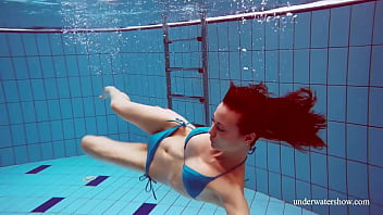 Preview 2 of Bfy Xxx - Cute teen Martina swimming naked in the pool