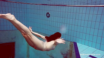 Preview 4 of Bfy Xxx - Cute teen Martina swimming naked in the pool