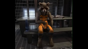 Preview 1 of Sara Luv Ass Fucking - Rocket Racoon having some solo fun