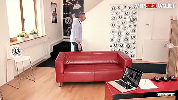Preview 1 of Glan Scandal - Czech Babe (Paris Devine) Pounded Doggy On Casting Couch - VIP SEX VAULT